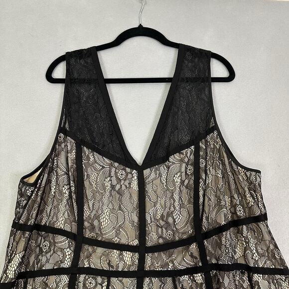 Torrid Dress Women Plus Sz 26 Lace V-Neck Fit & Flare Romantic Night Out Holiday - Picture 4 of 16